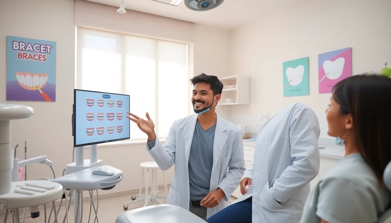 Braces Malaysia consultation in a modern dental clinic with an orthodontist.