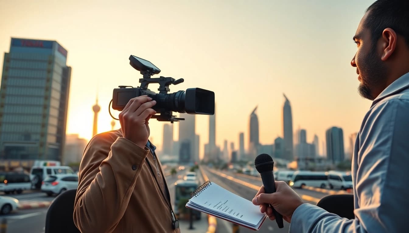 Report on latest events at https://saudiwadi.com showcasing a journalist in Riyadh.