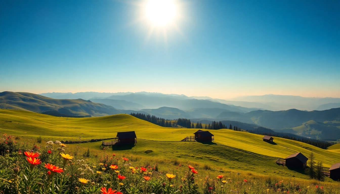 Explore the beauty of long hills with scenic views and vibrant wildflowers.