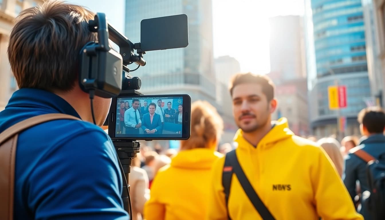Covering breaking News with a live report from a professional journalist in action.
