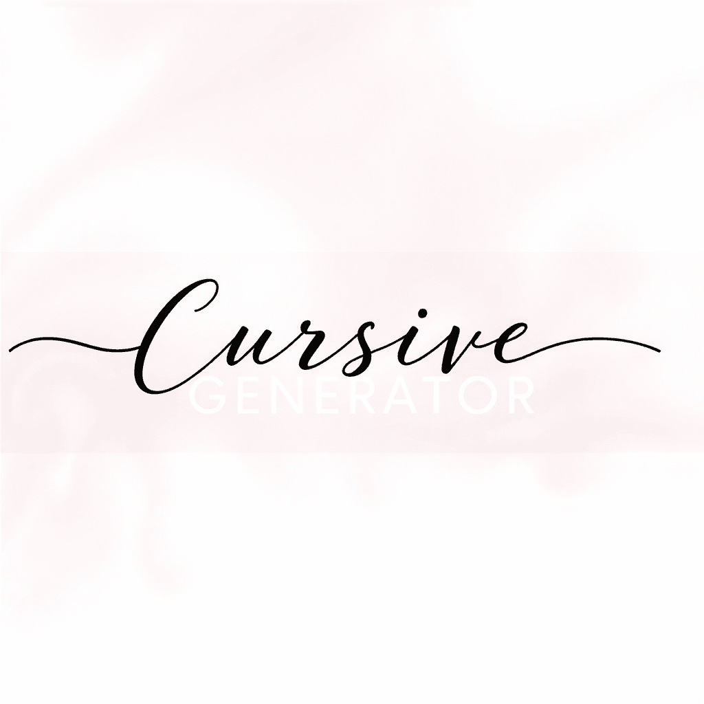 Effortlessly Generate Elegant Scripts with a Cursive Font Generator