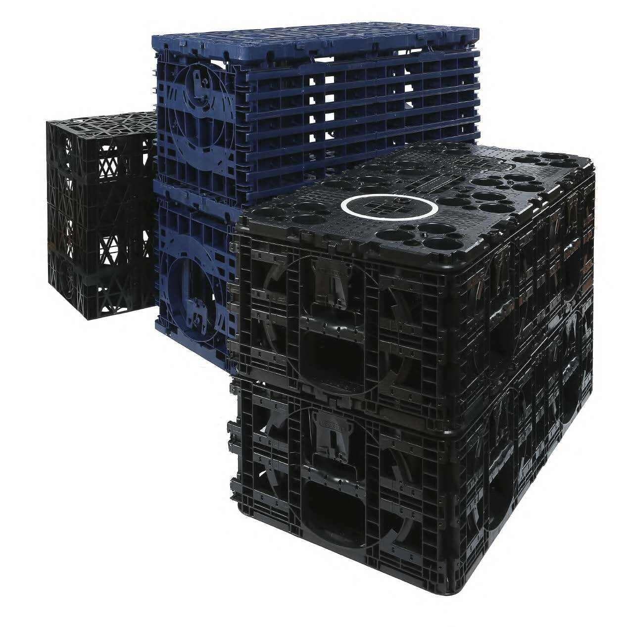 Stormwater Detention Modules with Easy-Connect Buckles
