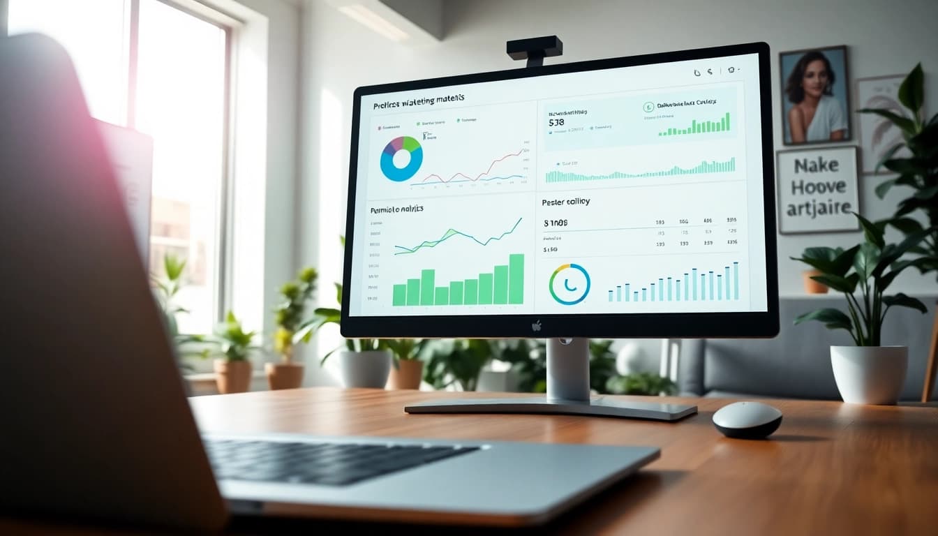 Engaging digital marketing workspace analyzing mm 88 performance metrics and strategies.