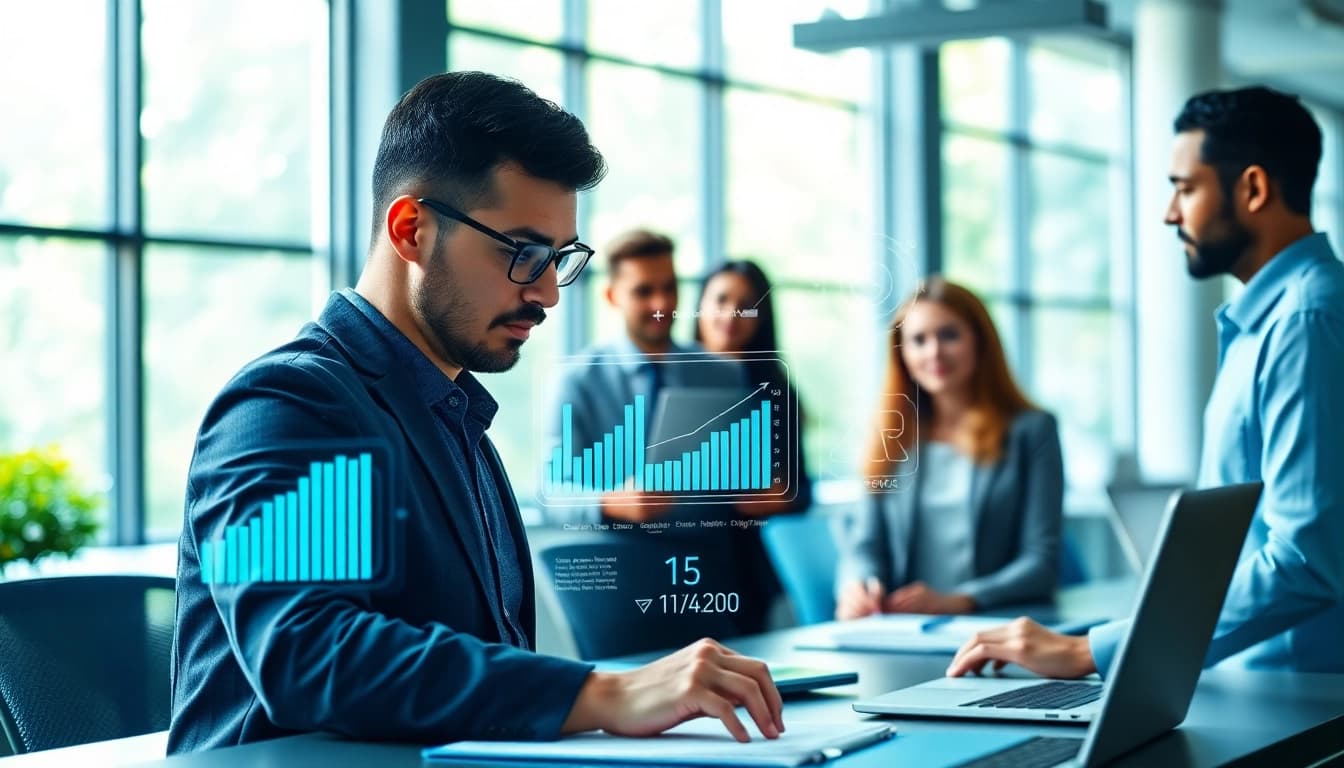 Enhance workflows with an enterprise ai assistant in a collaborative office setting.