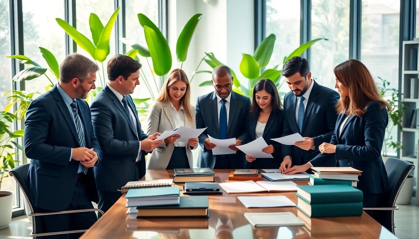 Legal experts collaborating on case strategies at https://www.chriseadslegal.com in a professional office.