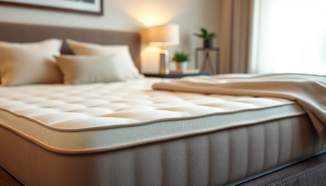 Enhance your sleeping experience with stearns and foster flat foundation in a stylish bedroom.