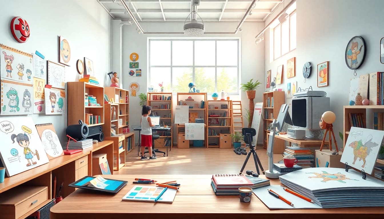 Animation Agency kreiert lebendige Animationen in einem inspirierenden Studio.