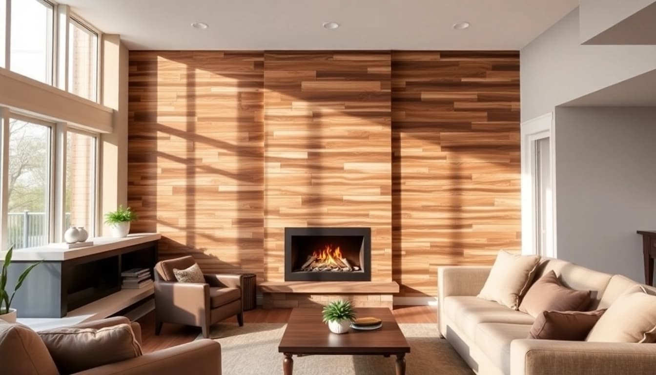 Transform your space with stylish wall planks in a cozy living room setting.