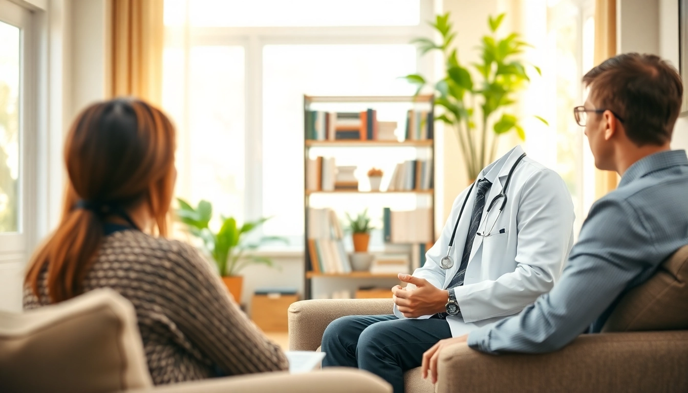 Engage with a dubai psychiatrist in a serene consultation setting filled with natural light.