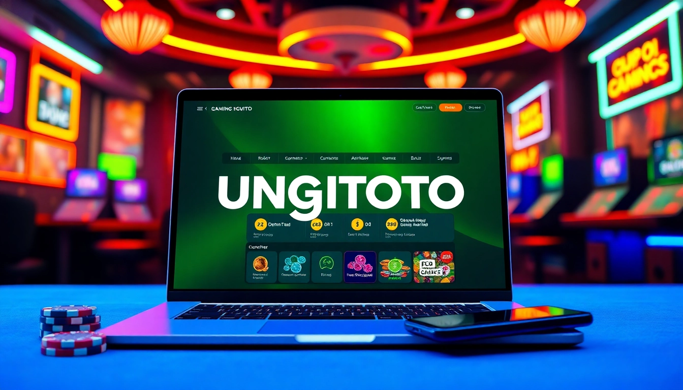 Menggambarkan pengalaman bermain di ungutoto, platform judi online yang menarik dan modern.