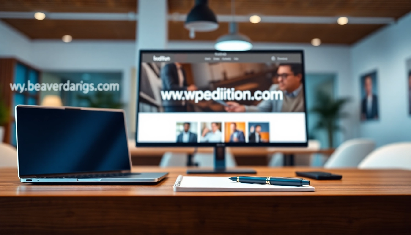 Interactive desktop setup showcasing https://wpedition.com for a productive workspace.