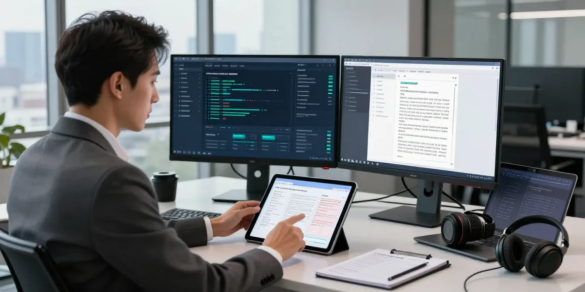 Detect fake receipt with advanced AI technology in a modern office workspace.