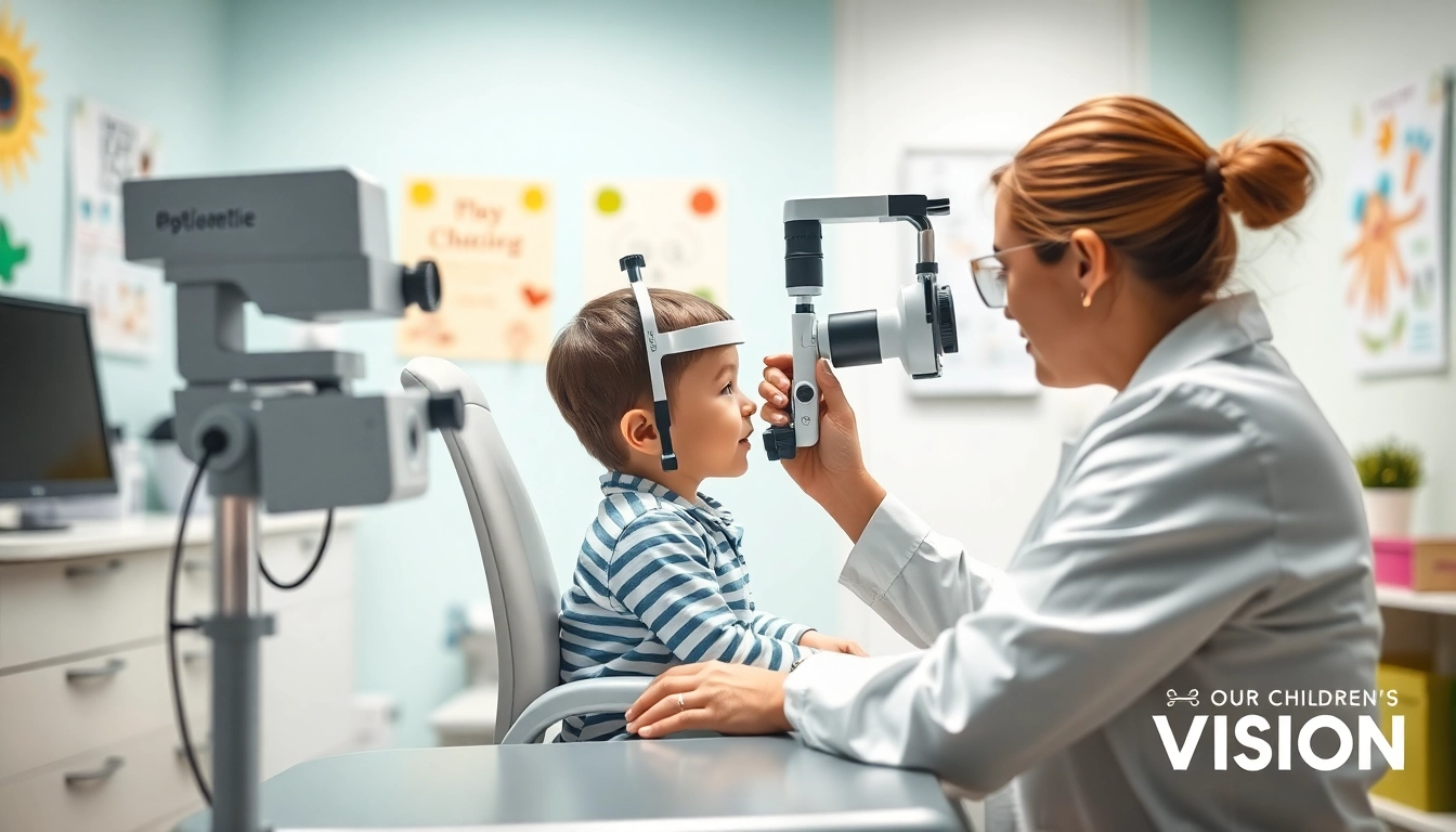 Support children's eye health with Our Children's Vision during a pediatric eye examination.