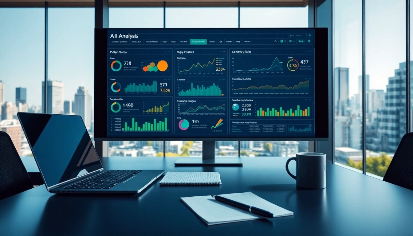 Analyze data in AI for competitive intelligence using a modern workspace setup.