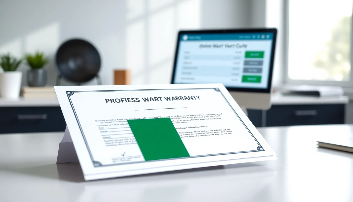 Obtain an accurate online warranty quote with a professional warranty certificate representation.