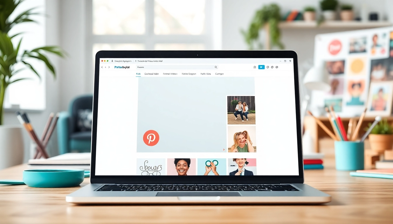 Download videos effortlessly with pinvideodownloader.org interface showcased in a modern workspace.