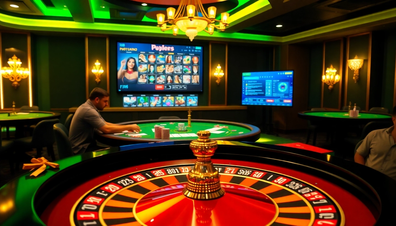 Experience the thrill of F168 casino with vibrant poker games and roulette.
