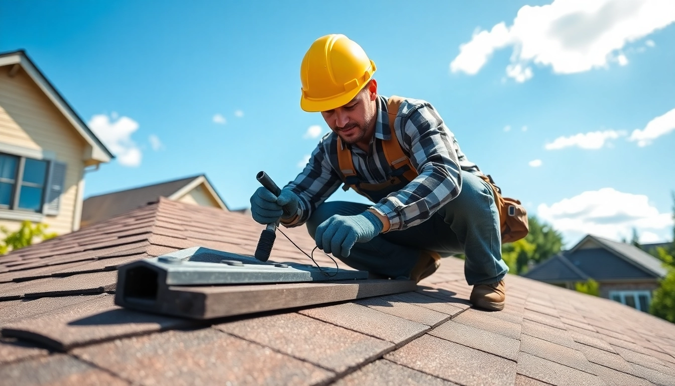 Contractor demonstrating professional skills in Twin Shield Roofing service installation.