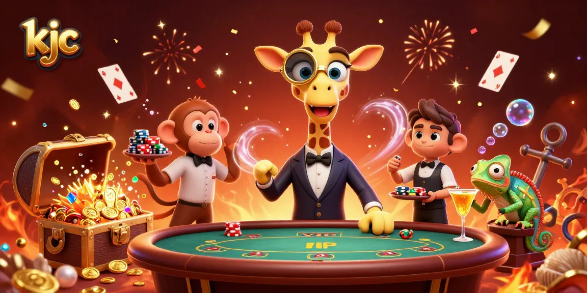 Experience thrilling fun at kjc with a high-roller giraffe and playful casino vibes.