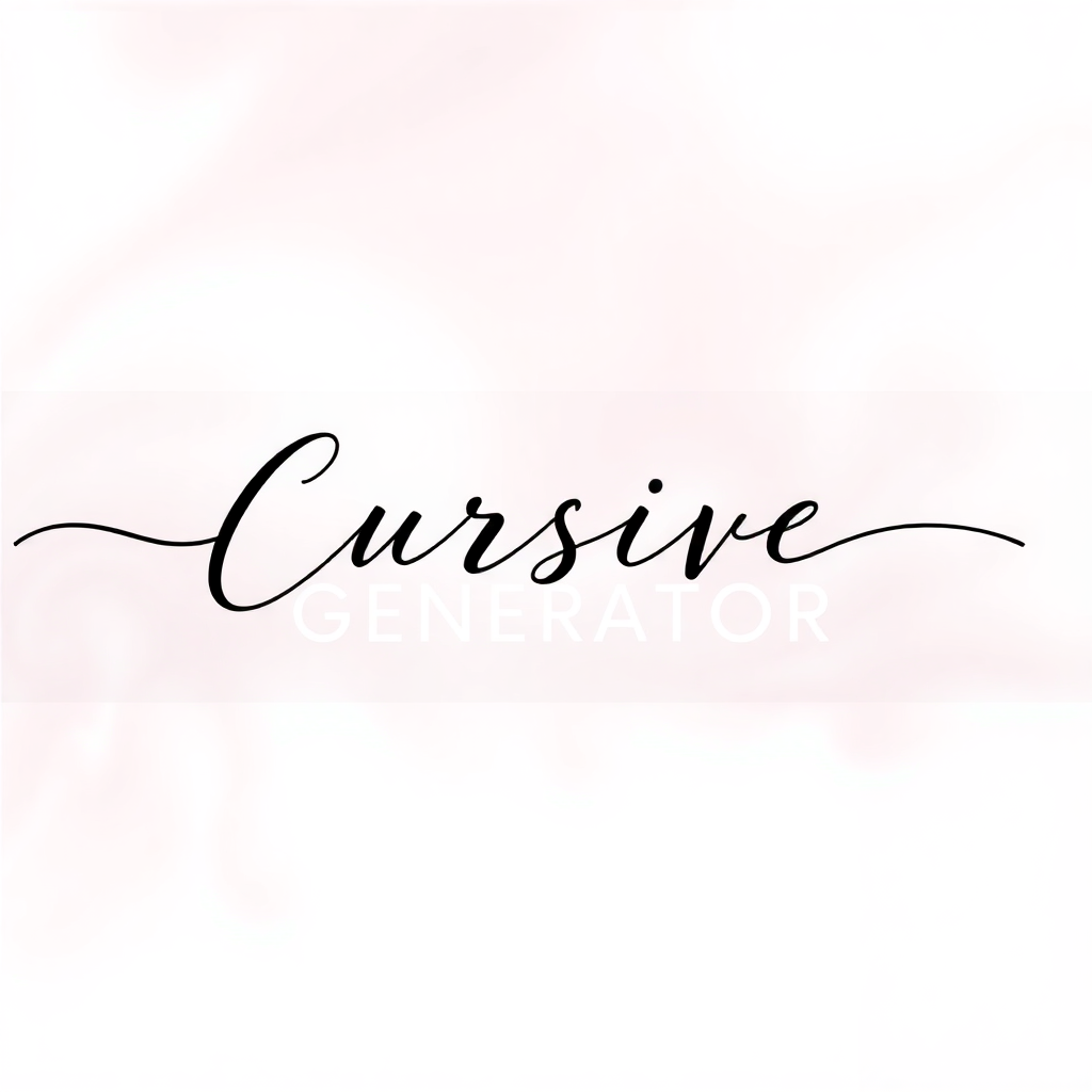 Effortlessly Generate Elegant Scripts with a Cursive Font Generator
