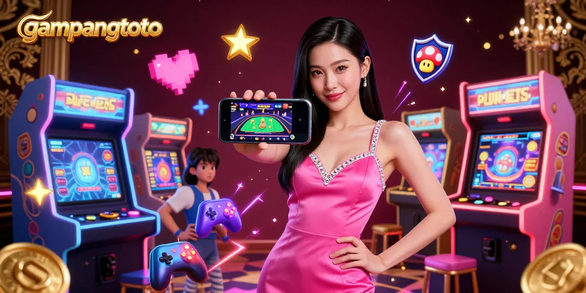 Engage with the vibrant world of gampangtoto showcasing live dealer games and dynamic casino elements in a stunning 3D illustration.