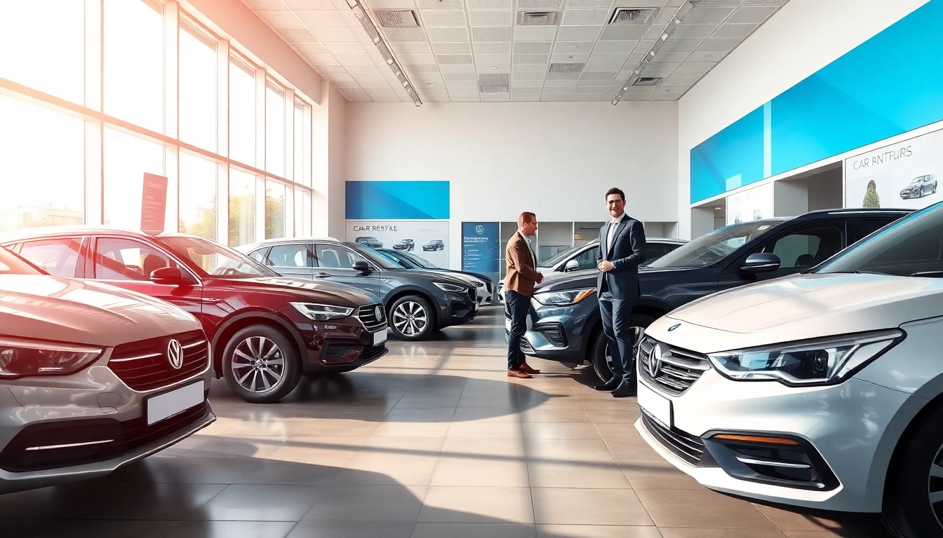 Chirie auto Moldova: Modern rental cars available in a welcoming showroom
