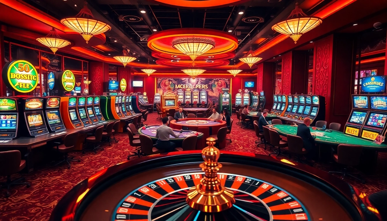 Scene showcasing engaging gambling action at a casino, featuring players and vibrant gaming tables for https://taixiumd5.fan/.