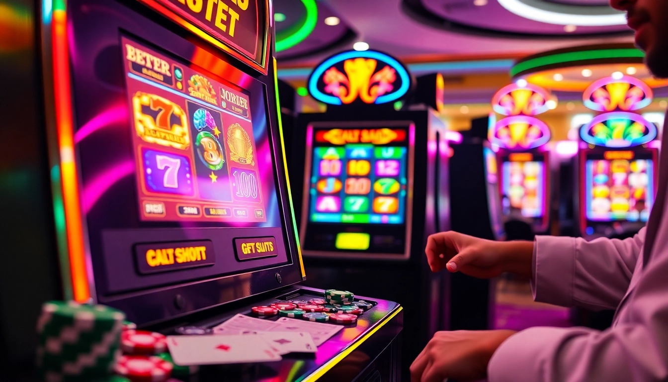 Engaging player enjoying the exciting PG slot experience at a luxurious casino.