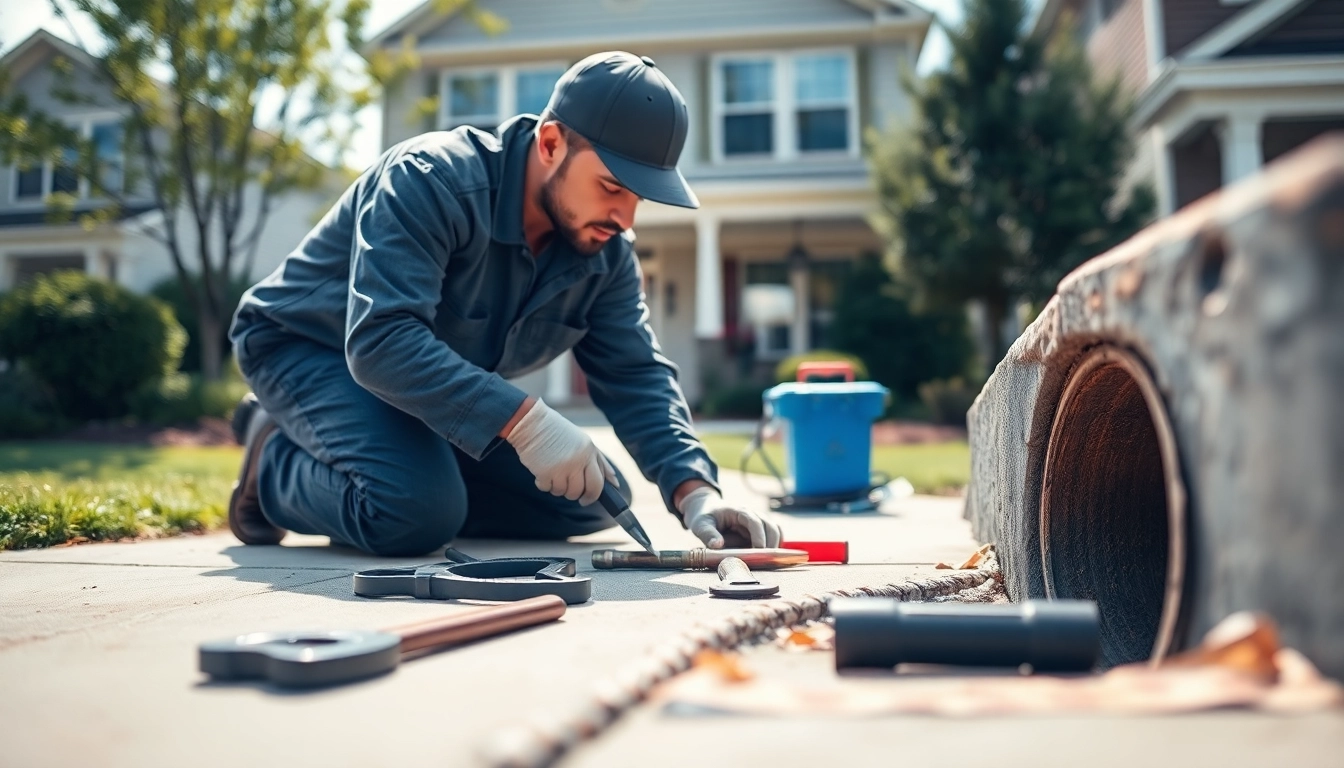 Sewer repair technician in Raleigh demonstrating expertise in home sewer repair raleigh.