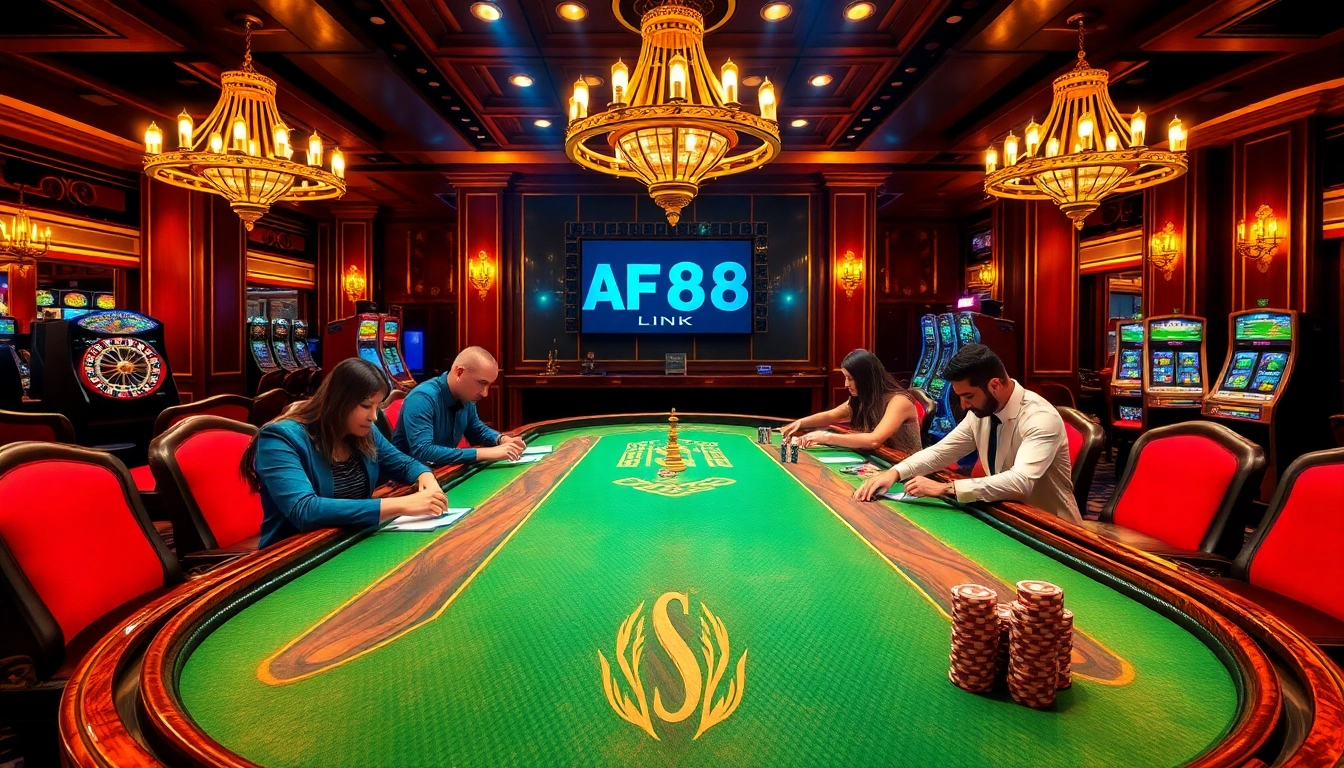 Experience the thrill of winning with AF88 LINK at a luxurious casino table.