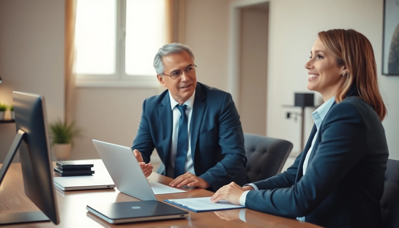 Miami divorce lawyers providing legal advice in a modern office setting.