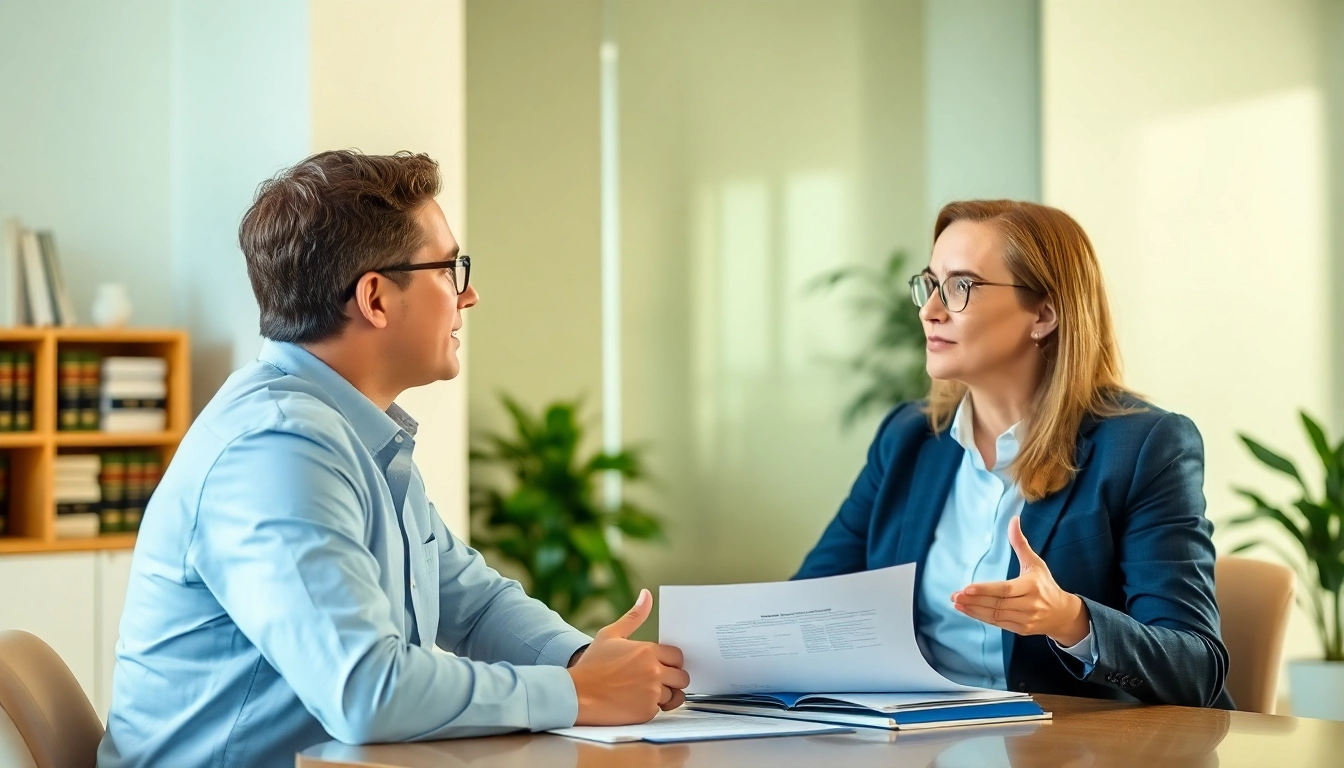 Fort Lauderdale workers compensation lawyer consulting with a client in a professional office setting.