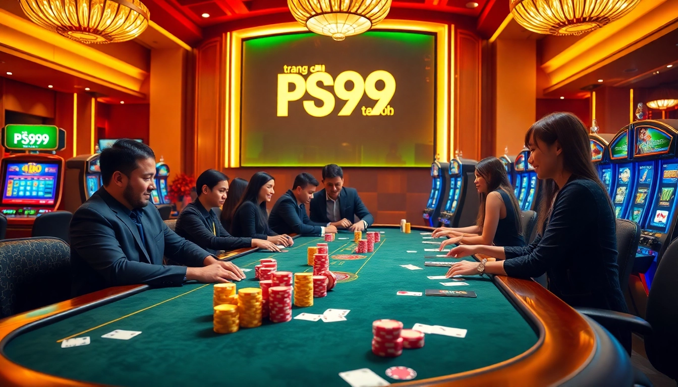 Experience the thrill of gambling at trang chủ PS99 with vibrant tables, smiling dealers, and exciting gameplay.