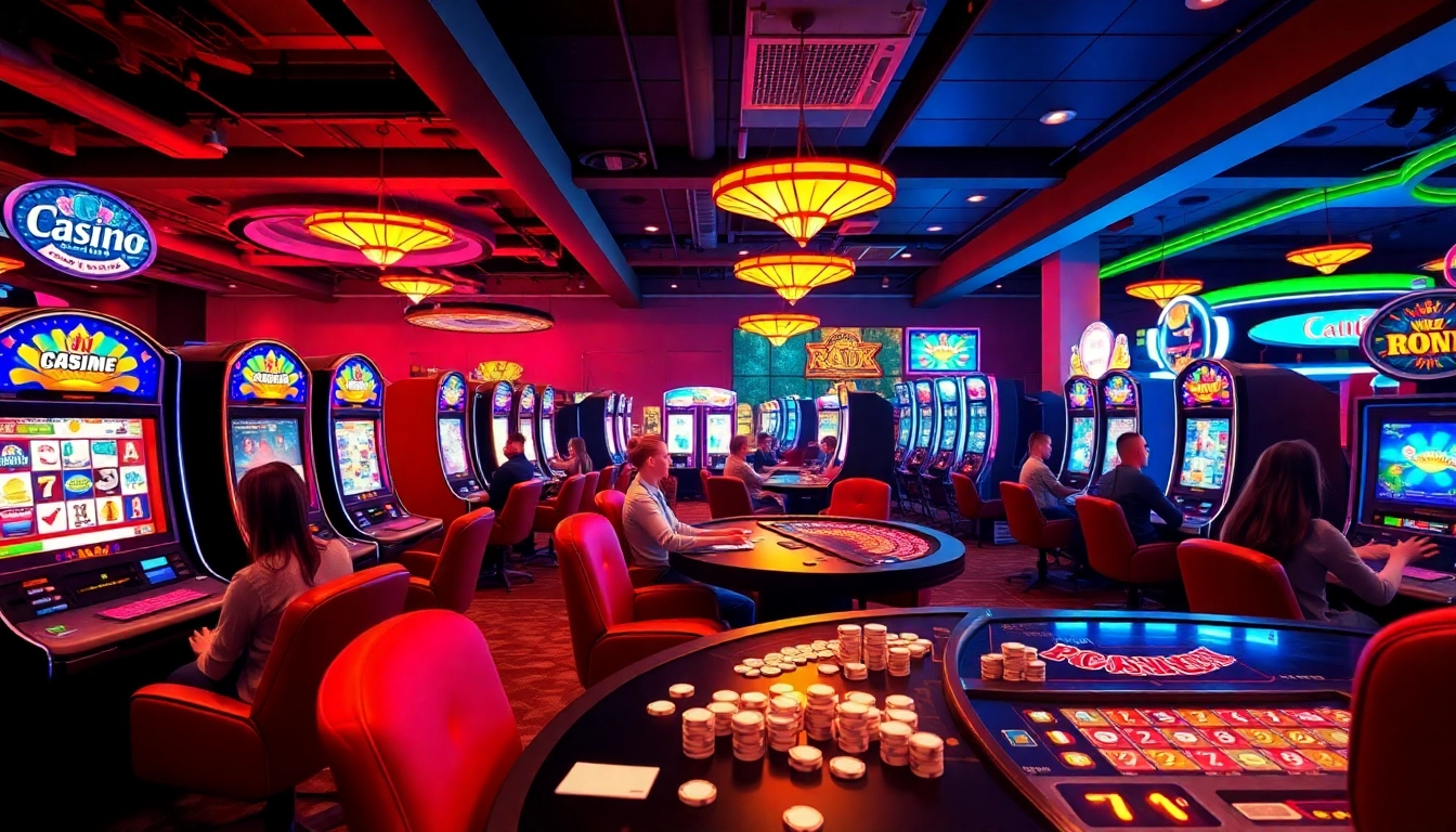 Engaging online casino UK gaming scene showcasing players enjoying vibrant games.