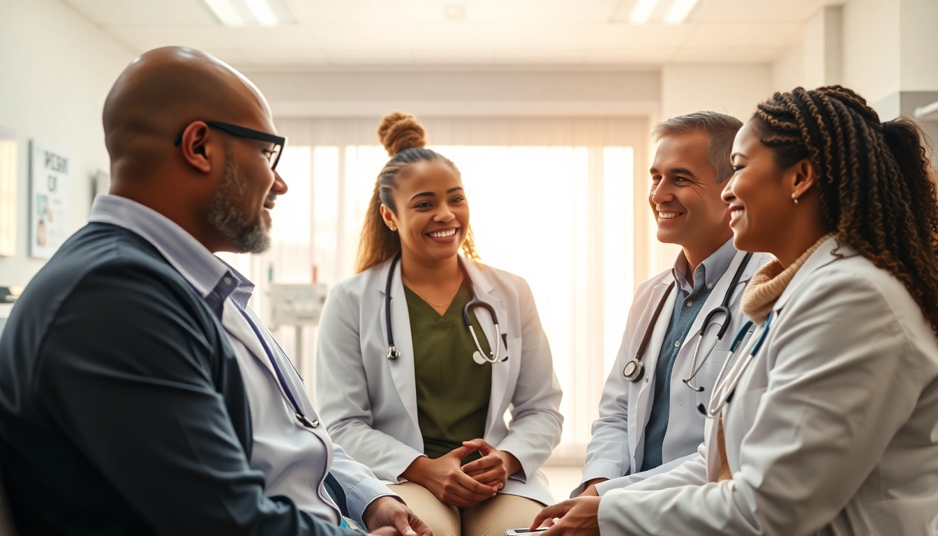 YourGP providing personalized healthcare advice with compassionate doctors and diverse patients.