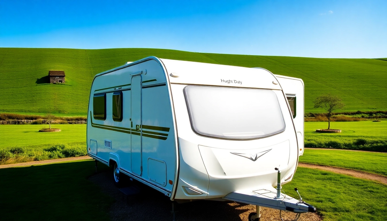 Admire Hugh Daly Caravans in a serene setting with natural lighting and exquisite detailing.