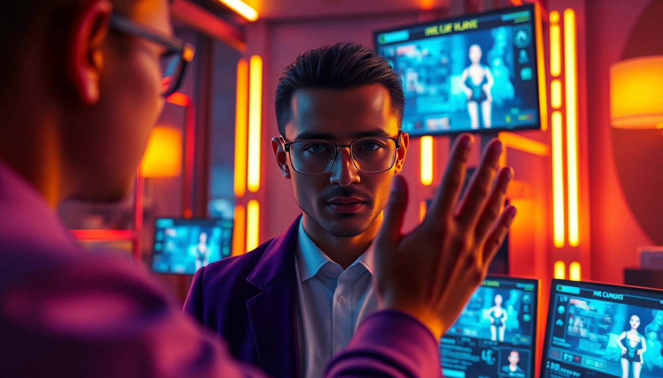 Innovative NSFW AI interface displaying realistic image generation and vivid user interaction.