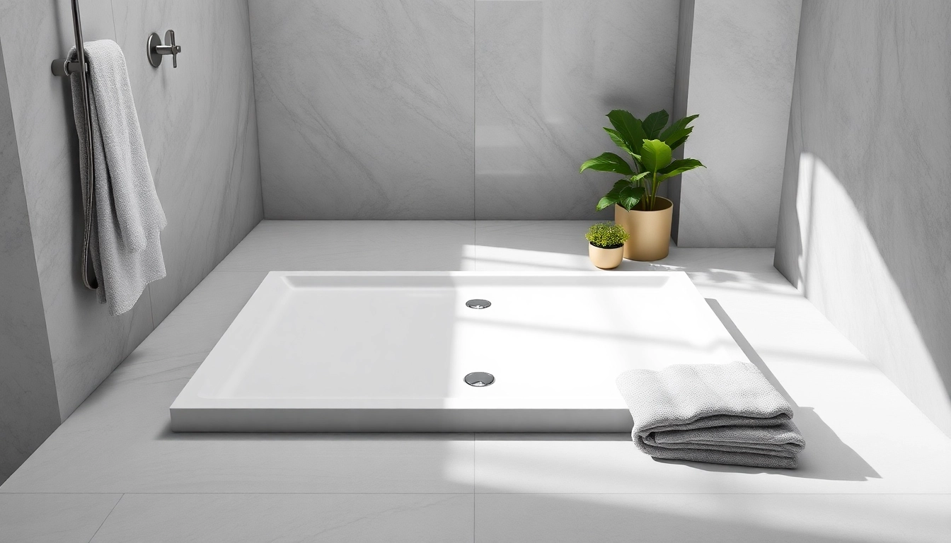 Il piatto doccia elegante esposto in un moderno bagno con dettagli raffinati