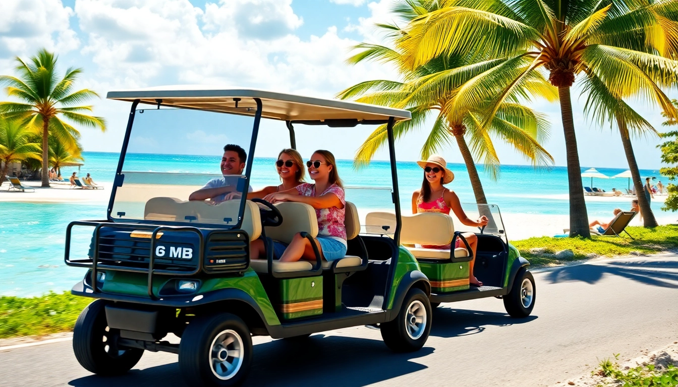 Enjoy a picturesque ride with Golf Cart Rental San Pedro Belize alongside stunning beaches.