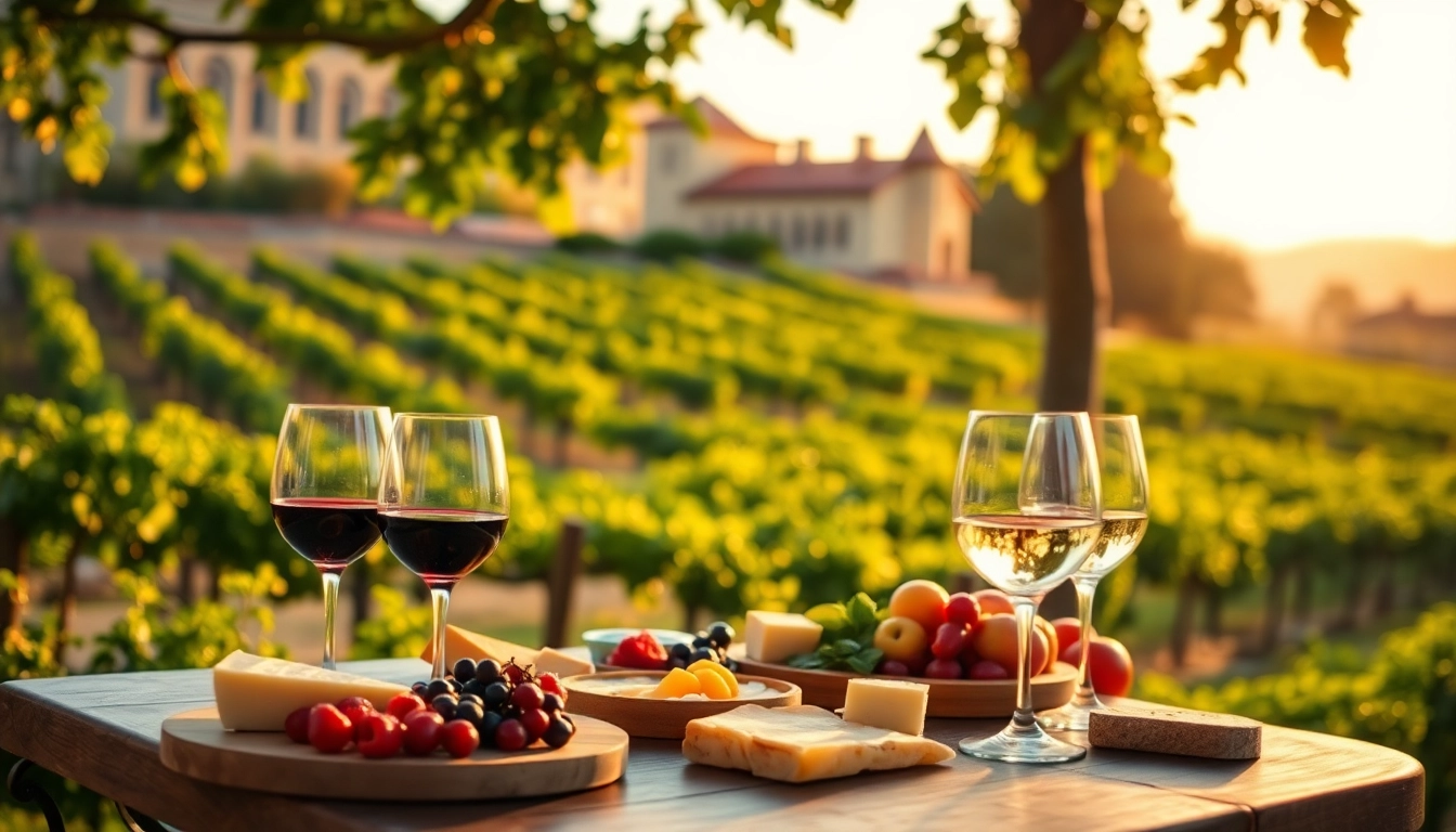 Savor Clarksburg wine tasting with elegant glasses and lush vineyard views.