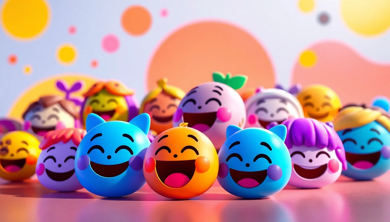 Engaging collection of TikTok emojis showcasing vibrant characters to enhance social media captions.