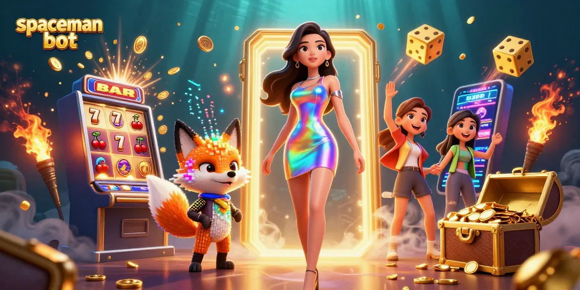 Join the excitement with the spaceman bot for thrilling wins in a vibrant casino world.