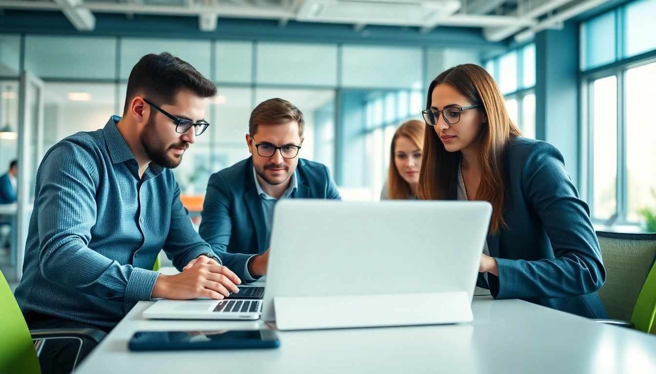 Discover managed IT services near me with a professional team in a modern office environment.