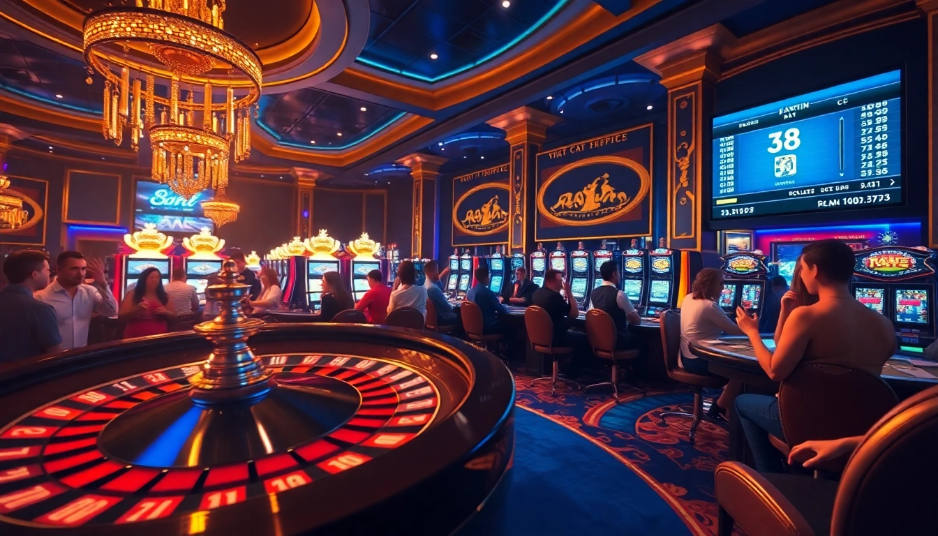 Experience the excitement of gambling at S8 with vibrant casino games, roulette, and thrilled players.