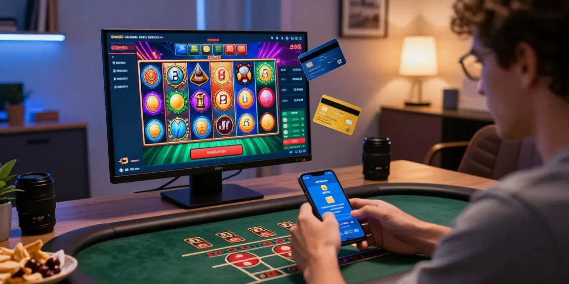 Player enjoying a game at casinos that accept credit cards in a vibrant online setting with modern graphics.