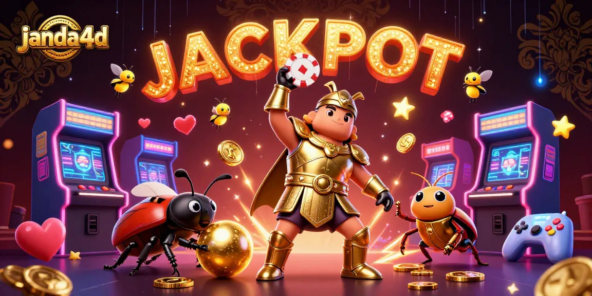 Permainan judi slot di JANDA4D menampilkan keberuntungan dalam jackpot dengan simbol cerah dan karakter menarik.