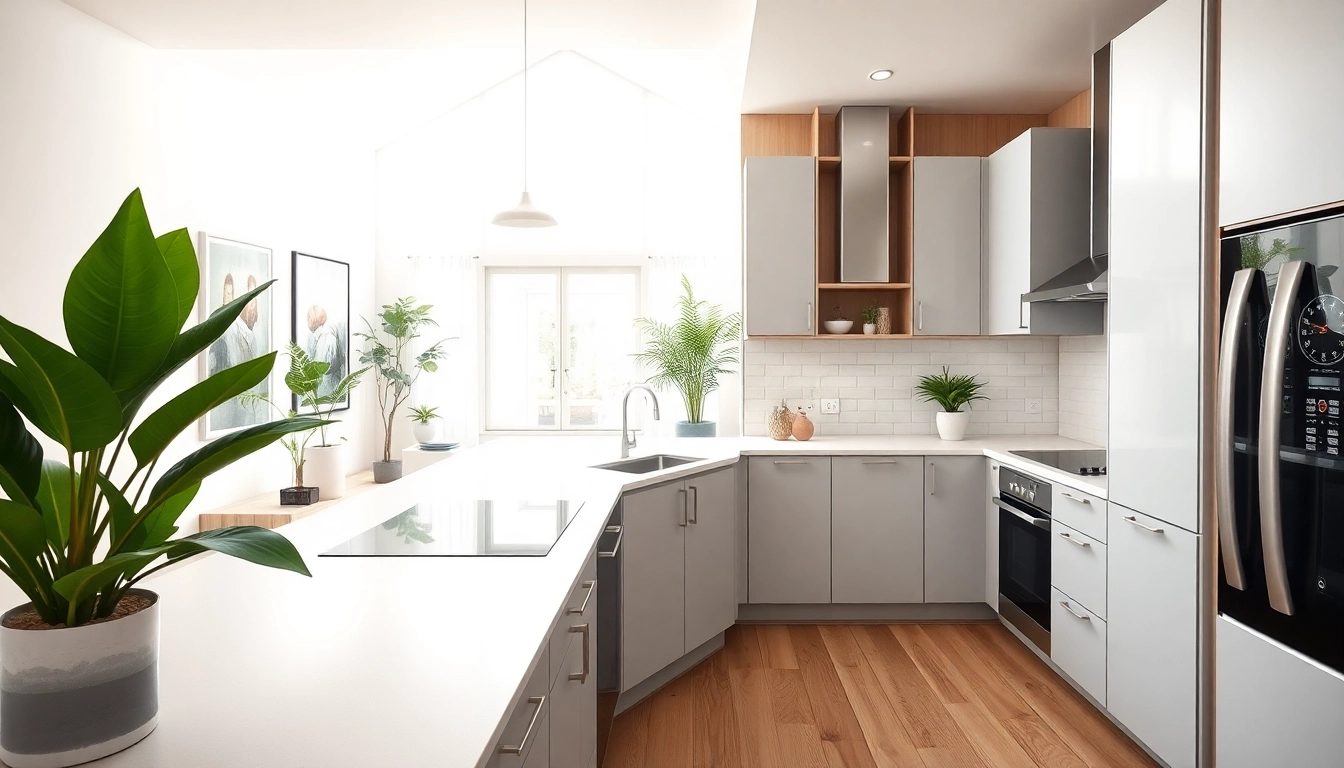 Revitalize your home with a stunning home renovation showcasing a modern kitchen.