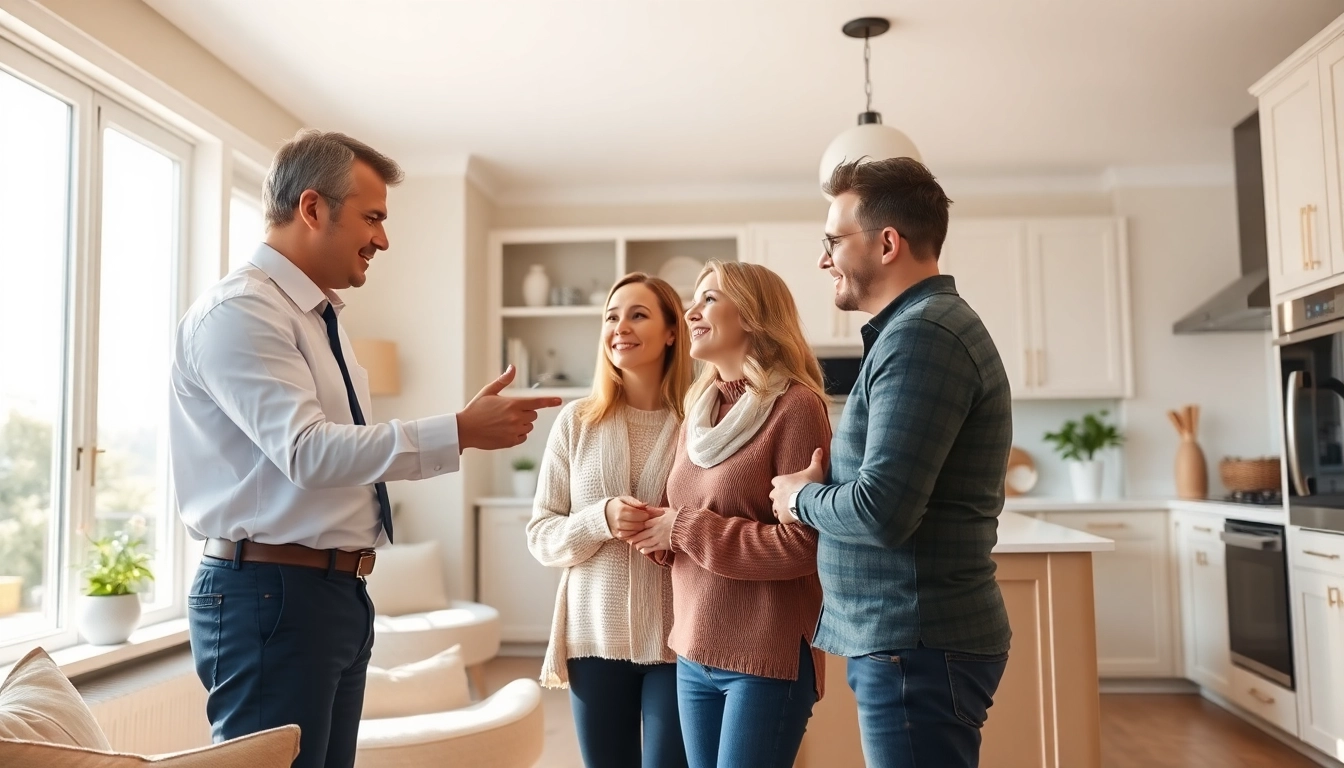 Real Estate agent showcasing a home in an inviting, sunlit environment.