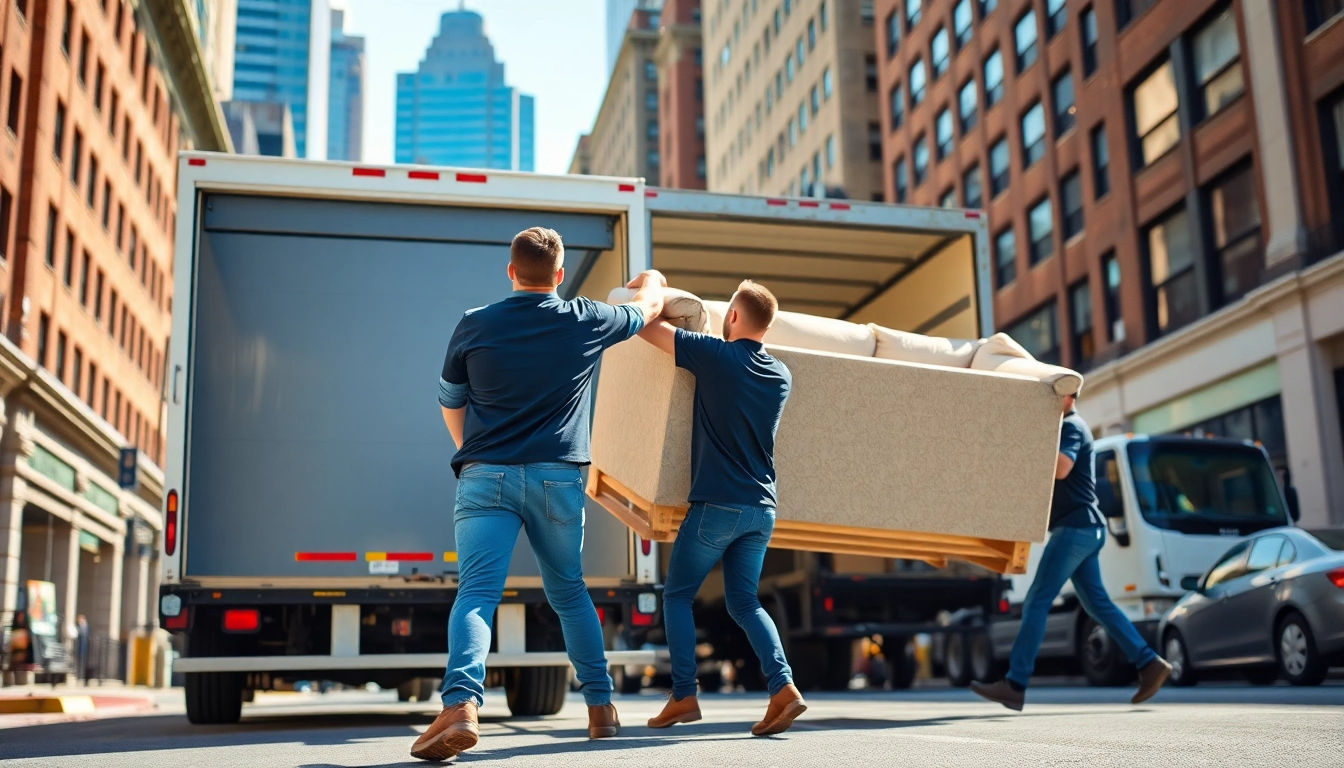Efficient boston local movers expertly handling household items during a city move.