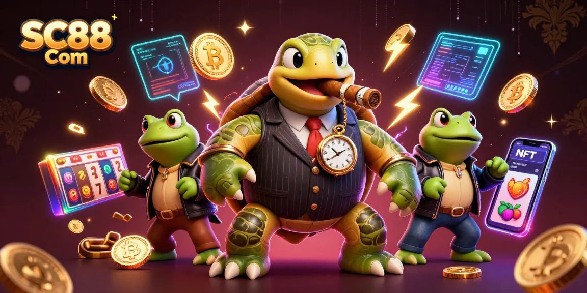 Join the action with SC88 Com in a vibrant casino scene featuring animated characters and gaming elements.